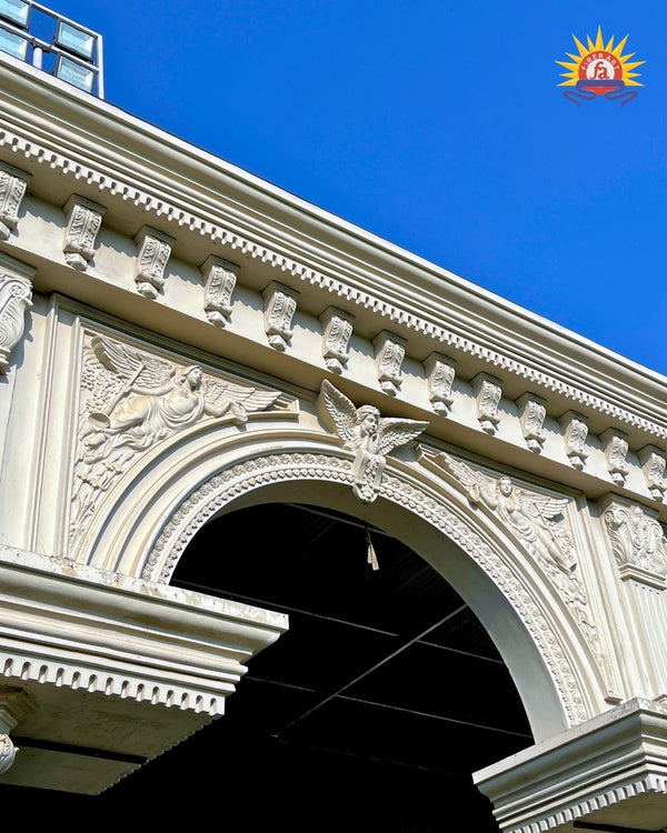 Classical FRP decorative entrance arch with angel reliefs