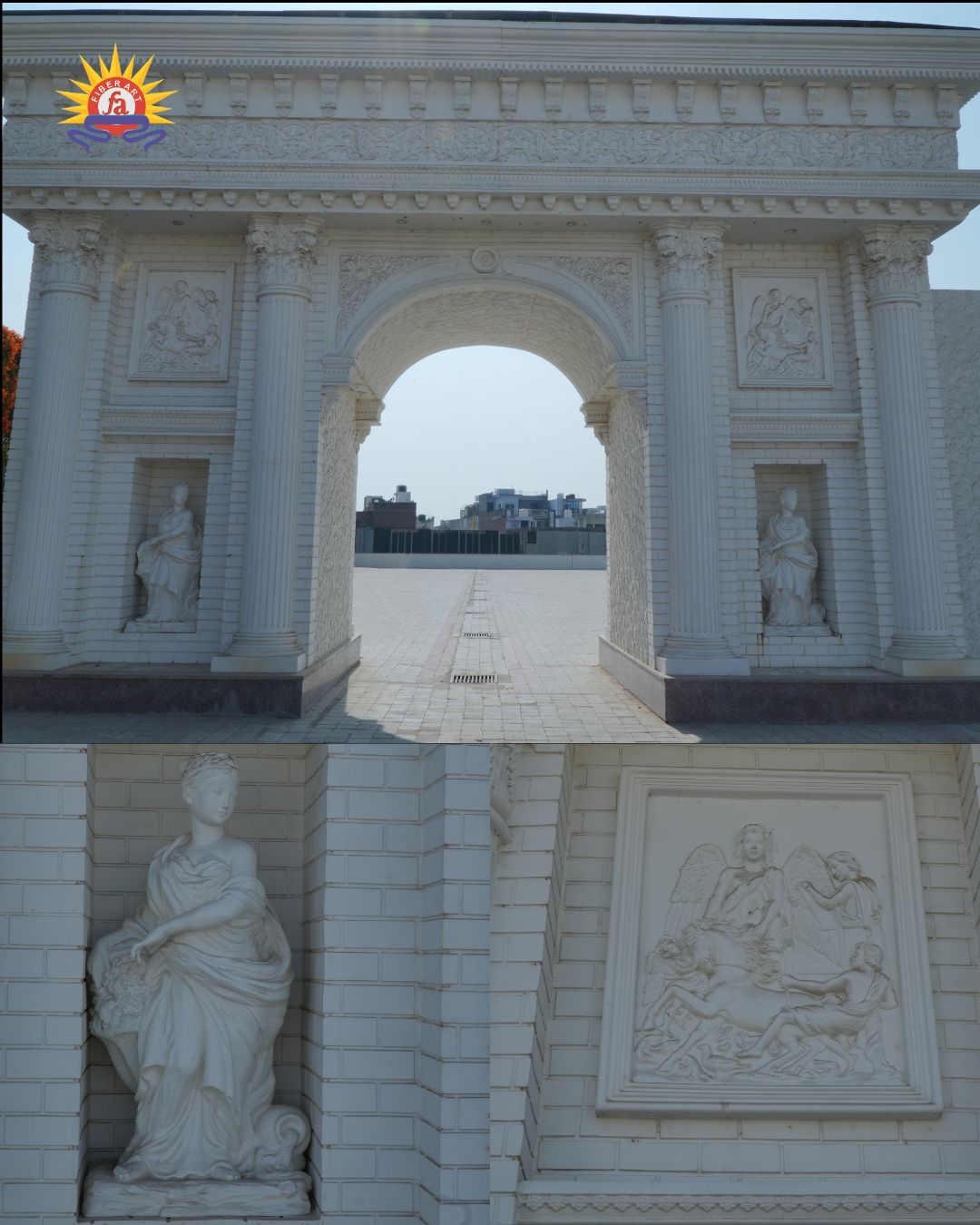Luxury royal FRP entrance archway with Corinthian columns